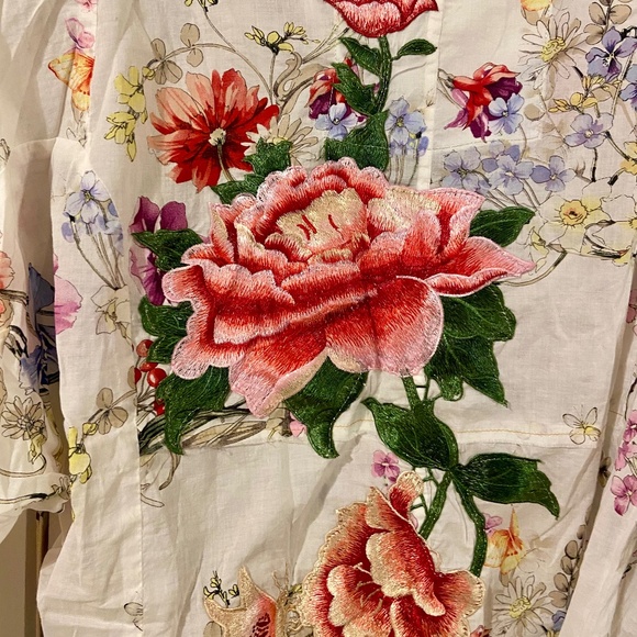 NWT Pearls by Aratta Floral Button Down Blouse - XS - Picture 14 of 14